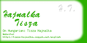 hajnalka tisza business card